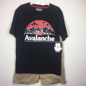 Avalanche 3Piece Set Kid Size 12 Shirts & Shorts